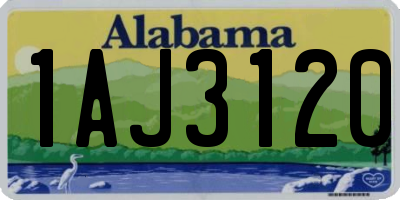 AL license plate 1AJ3120