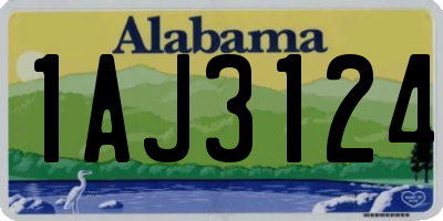 AL license plate 1AJ3124