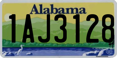 AL license plate 1AJ3128