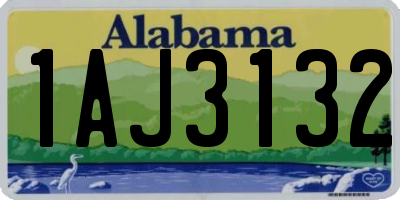 AL license plate 1AJ3132