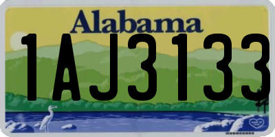 AL license plate 1AJ3133