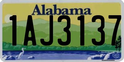 AL license plate 1AJ3137