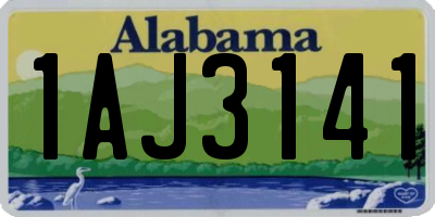 AL license plate 1AJ3141
