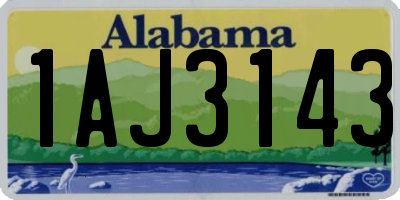 AL license plate 1AJ3143