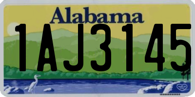AL license plate 1AJ3145