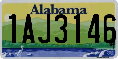 AL license plate 1AJ3146