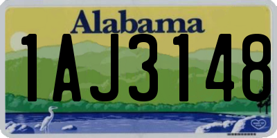 AL license plate 1AJ3148
