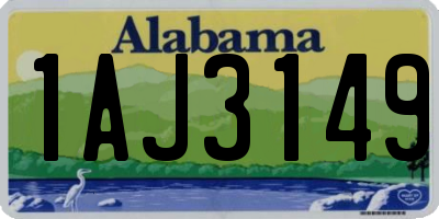 AL license plate 1AJ3149