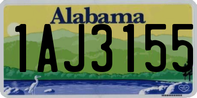 AL license plate 1AJ3155