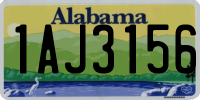 AL license plate 1AJ3156