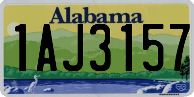 AL license plate 1AJ3157