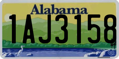 AL license plate 1AJ3158