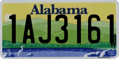 AL license plate 1AJ3161