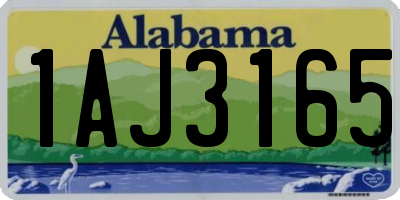 AL license plate 1AJ3165
