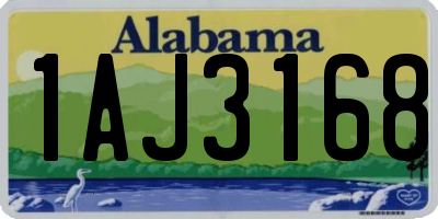 AL license plate 1AJ3168