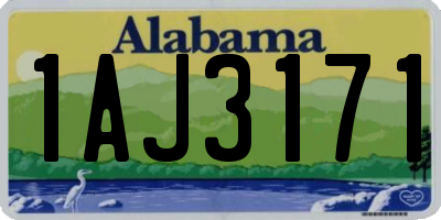 AL license plate 1AJ3171