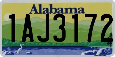 AL license plate 1AJ3172