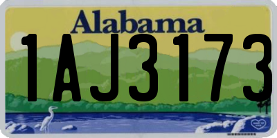 AL license plate 1AJ3173