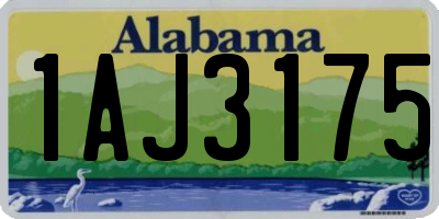 AL license plate 1AJ3175
