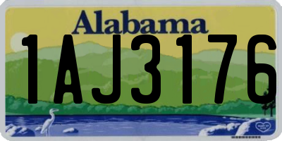 AL license plate 1AJ3176
