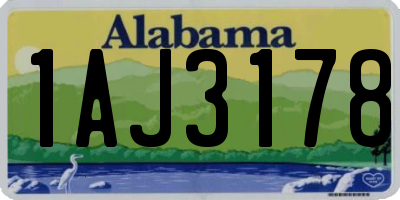 AL license plate 1AJ3178