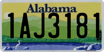 AL license plate 1AJ3181