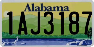 AL license plate 1AJ3187