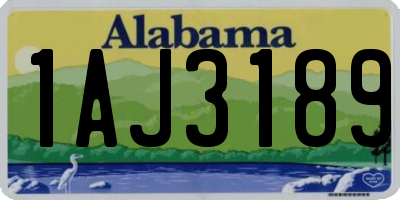 AL license plate 1AJ3189
