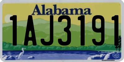 AL license plate 1AJ3191