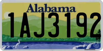 AL license plate 1AJ3192