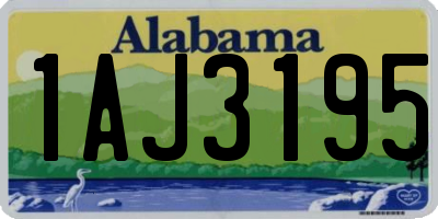 AL license plate 1AJ3195