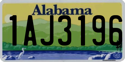 AL license plate 1AJ3196