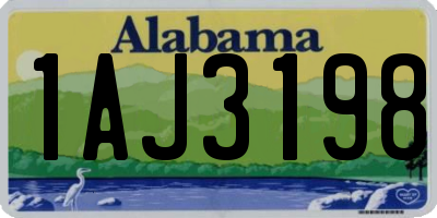 AL license plate 1AJ3198