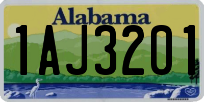 AL license plate 1AJ3201