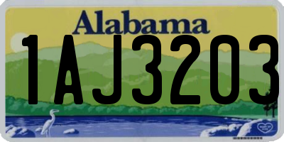 AL license plate 1AJ3203