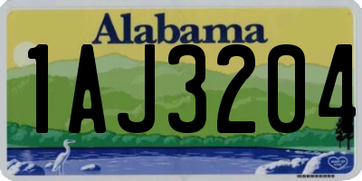AL license plate 1AJ3204