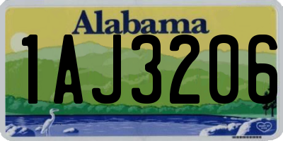 AL license plate 1AJ3206
