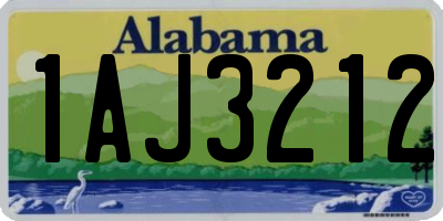 AL license plate 1AJ3212