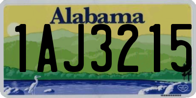 AL license plate 1AJ3215