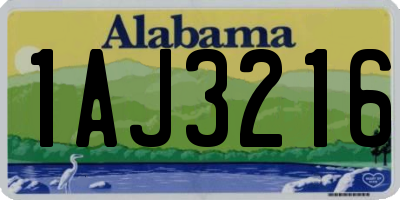 AL license plate 1AJ3216