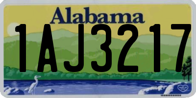 AL license plate 1AJ3217