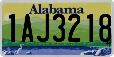AL license plate 1AJ3218