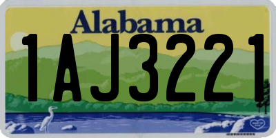 AL license plate 1AJ3221