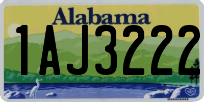 AL license plate 1AJ3222