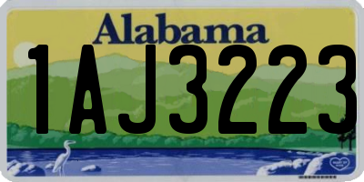 AL license plate 1AJ3223