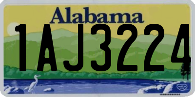 AL license plate 1AJ3224