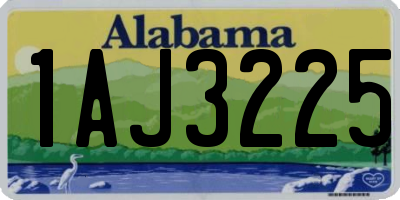 AL license plate 1AJ3225