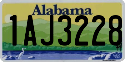 AL license plate 1AJ3228