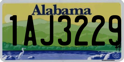 AL license plate 1AJ3229