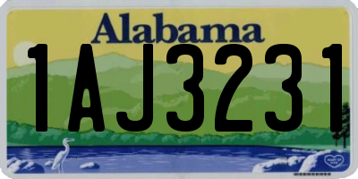 AL license plate 1AJ3231